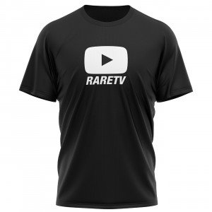 RARE-TV BLACK SHIRT FRONT SIDE