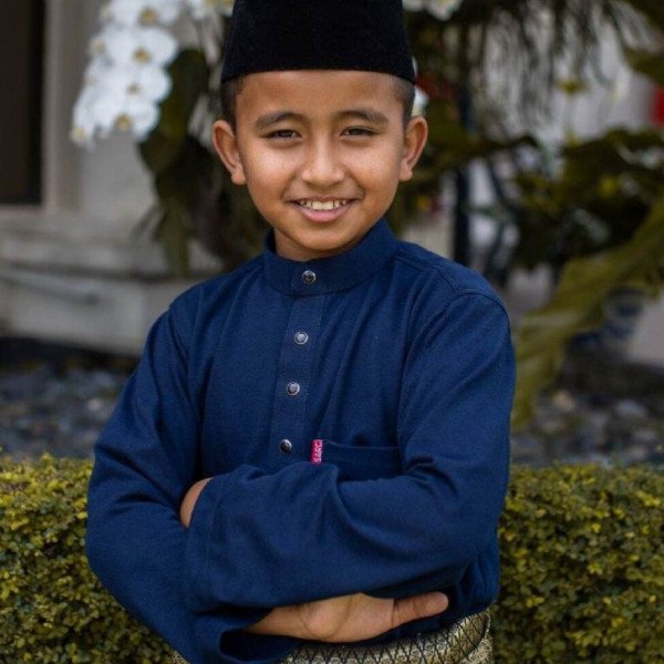 Baju Melayu Lacoste For Kids - Navy Blue
